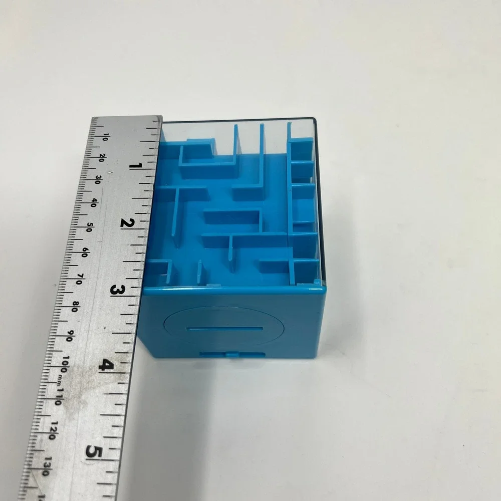 T.T. Toys Maze Money Box T70 Puzzle Bank Cube Blue & Green Lot of 2 Gift Novelty